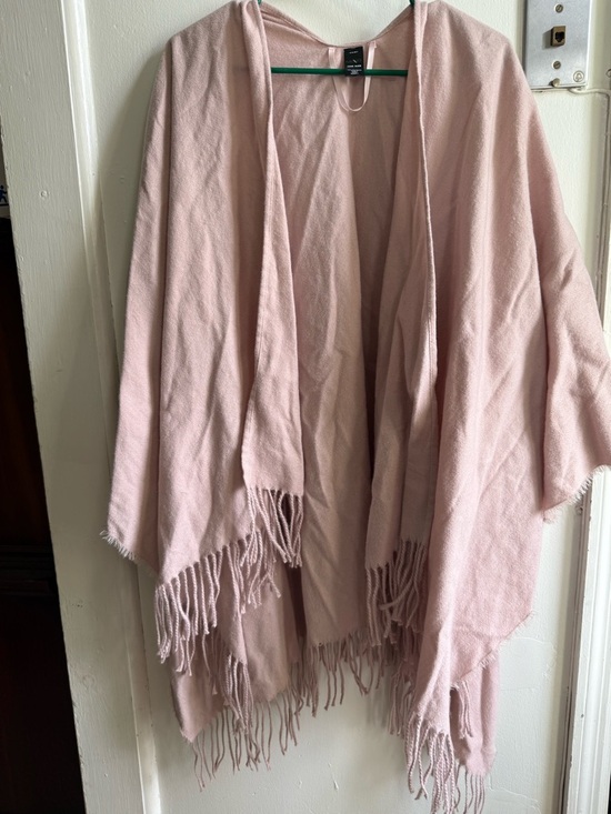 Mixit Jackets & Blazers - Mixit Blush Pink Fringed Shawl Cape